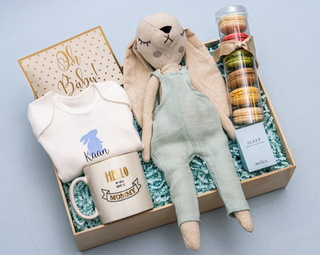 Blue Bunny Erkek Bebek Hediye Kutusu