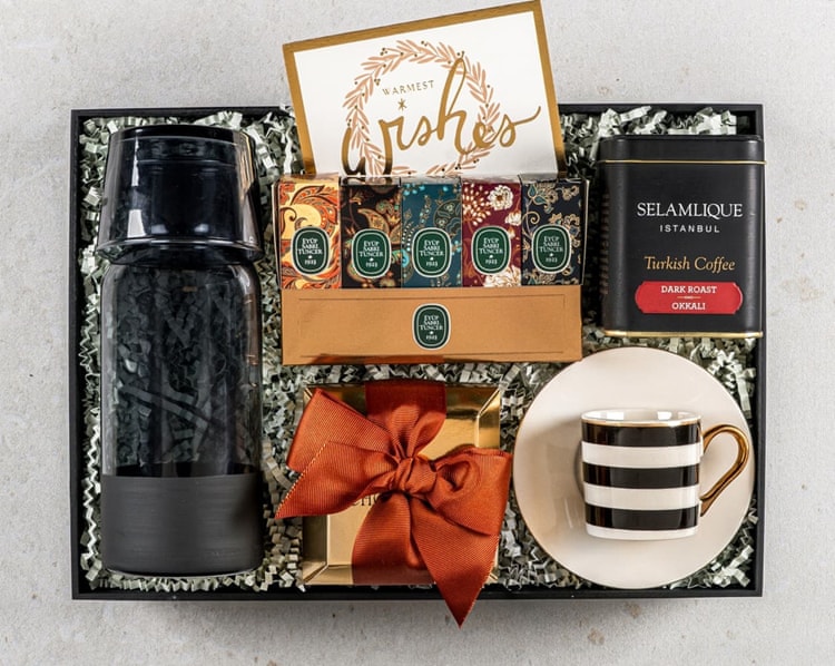 Bronz Kahve Premium Yılbaşı Hediye Kutusu