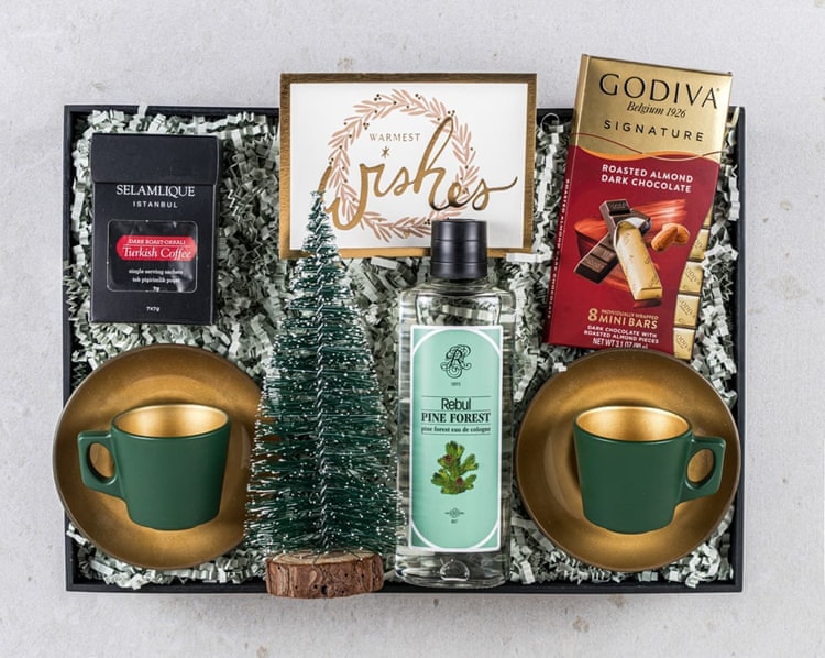Haki Kahve Yılbaşı Hediye Kutusu