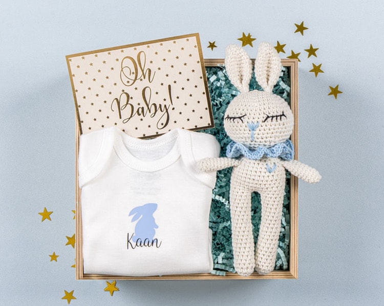 İsme Özel Erkek Bebek Hediye Kutusu