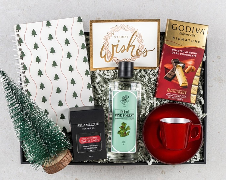 Kahveli Ofis Yılbaşı Hediye Kutusu