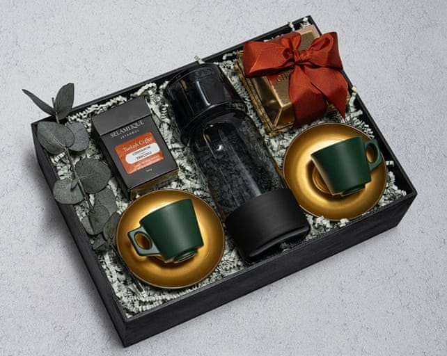 Kahveli Tebrik Hediye Kutusu