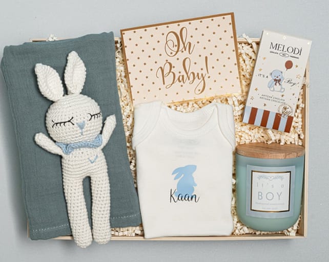 Mavi Tavşan Hediye Kutusu