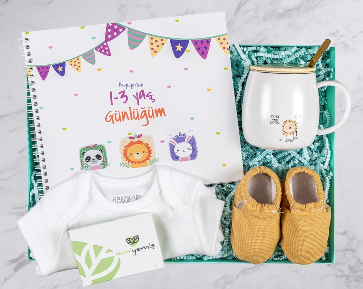 Mini Aslancık Erkek Bebek Hediye Kutusu BendenSana