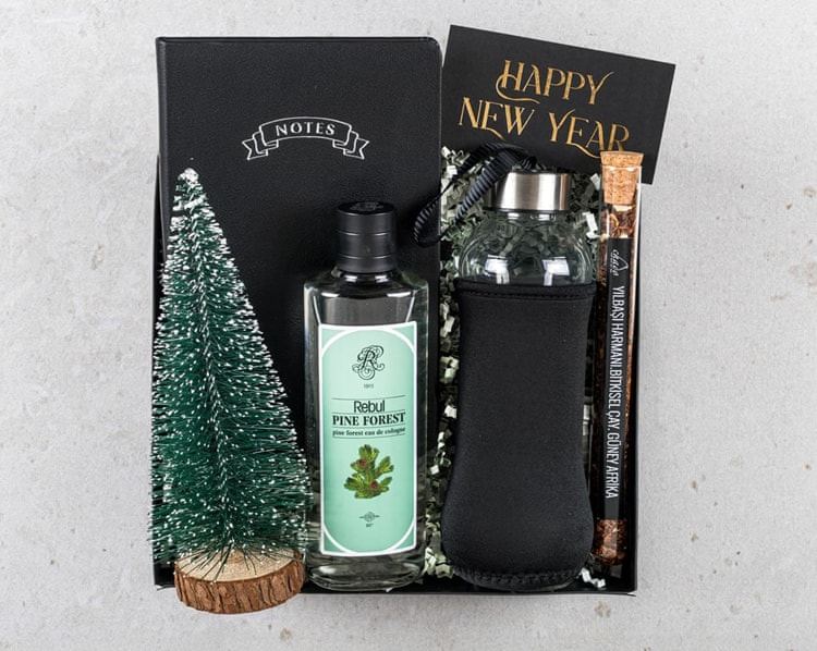 Mini Şık Yılbaşı Hediye Kutusu