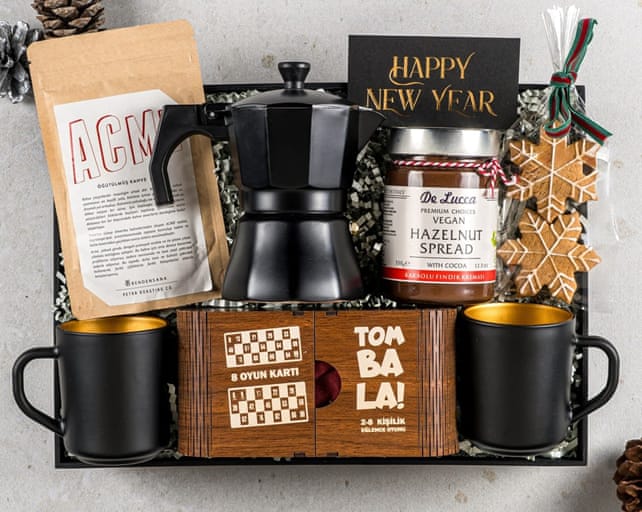 Moka Pot & Tombala Premium Yılbaşı Hediye Kutusu