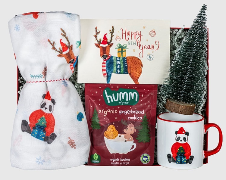 Sevimli Panda Yılbaşı Hediye Kutusu