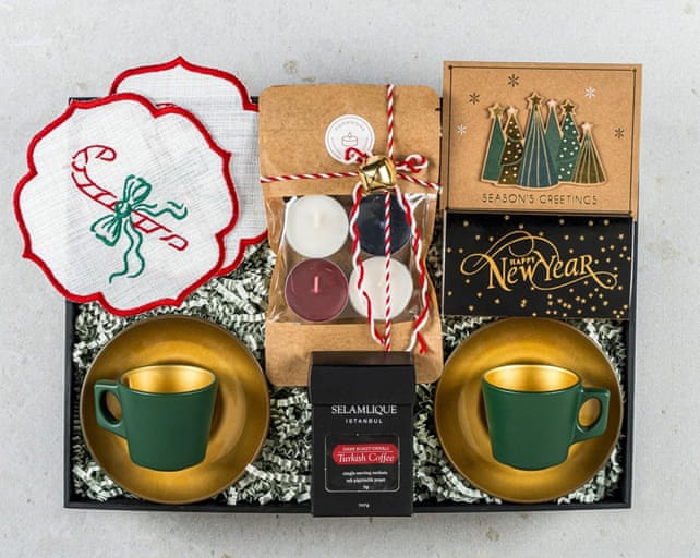 Şık Kahve Seti Yılbaşı Hediye Kutusu