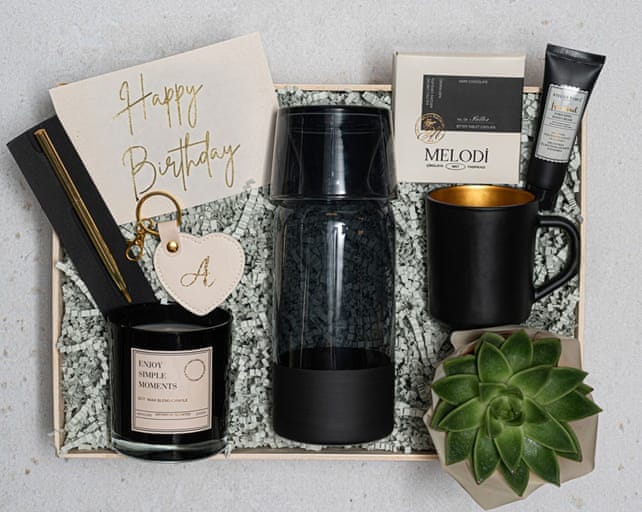 Siyah Doğum Günü Hediye Kutusu