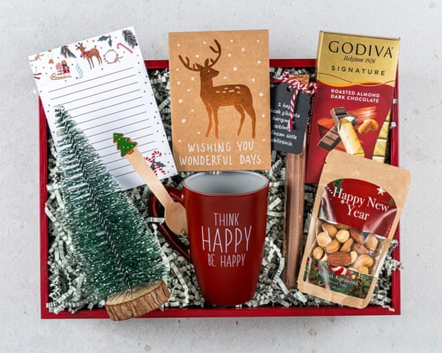 Yeni Yıl Mutluluğu Yılbaşı Hediye Kutusu